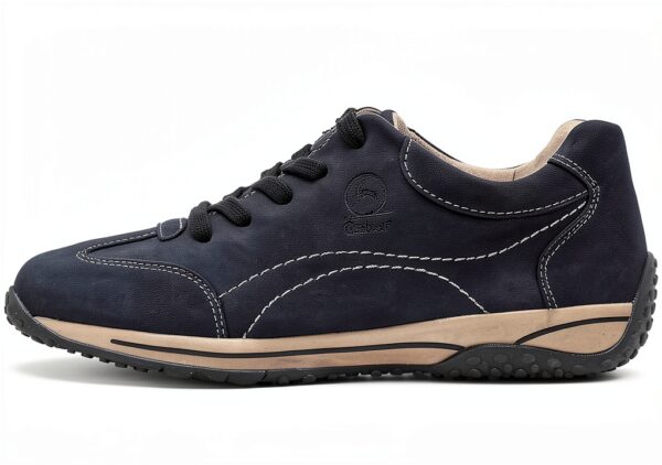 Gabor Sneaker Donna Pelle Nabuk Blu Dark Blue Tacco Piatto-1