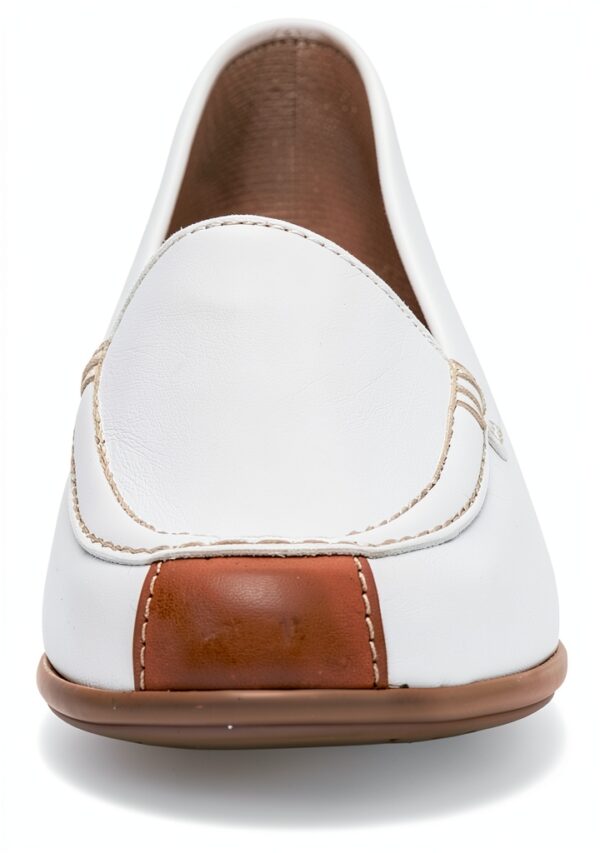 Scarpe basse donna Bianco Peanut 21 Blu comode eleganti-4