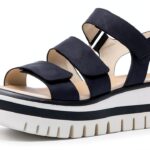 Gabor Sandali Donna Piatto Laccato Comodo Velcro-0