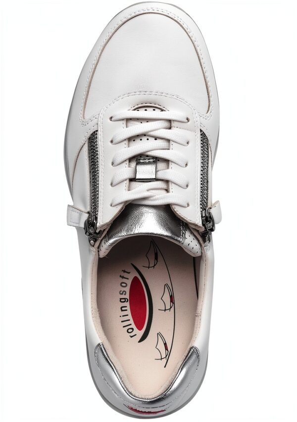 Sneaker Nike Bianco Argento Pelle Suola Leggera Scarpe-5