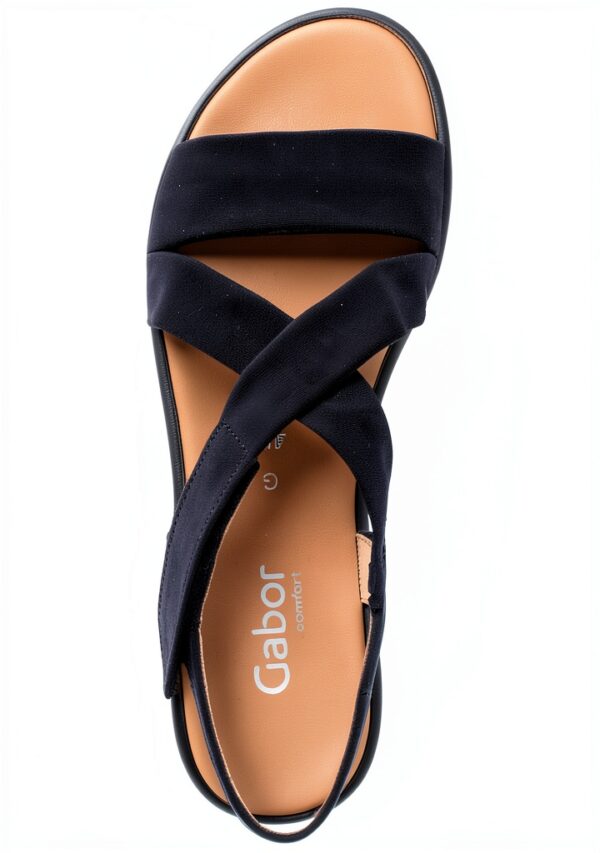 Sandali Gabor donna comodi estivi tessuto velcro-5