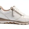 Sneaker Nike Bianco Argento Pelle Suola Leggera Scarpe-3