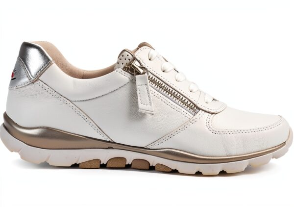 Sneaker Nike Bianco Argento Pelle Suola Leggera Scarpe-3