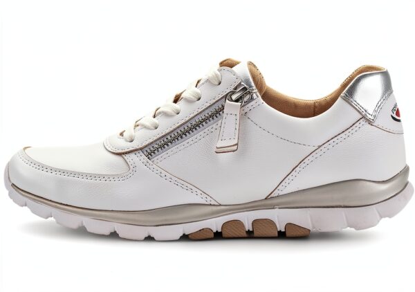 Sneaker Nike Bianco Argento Pelle Suola Leggera Scarpe-1