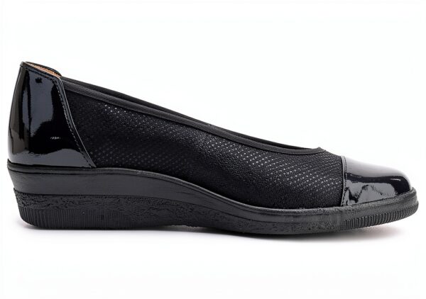 Scarpe col tacco donna pelle zeppa elegante comodo Shoes-3