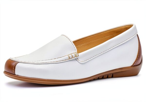 Scarpe basse donna Bianco Peanut 21 Blu comode eleganti-0