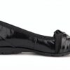 Ballerine donna pelle nero comode slip on casual-3