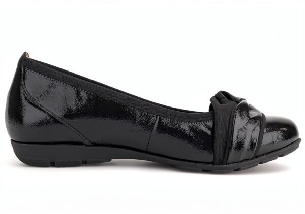 Ballerine donna pelle nero comode slip on casual-3