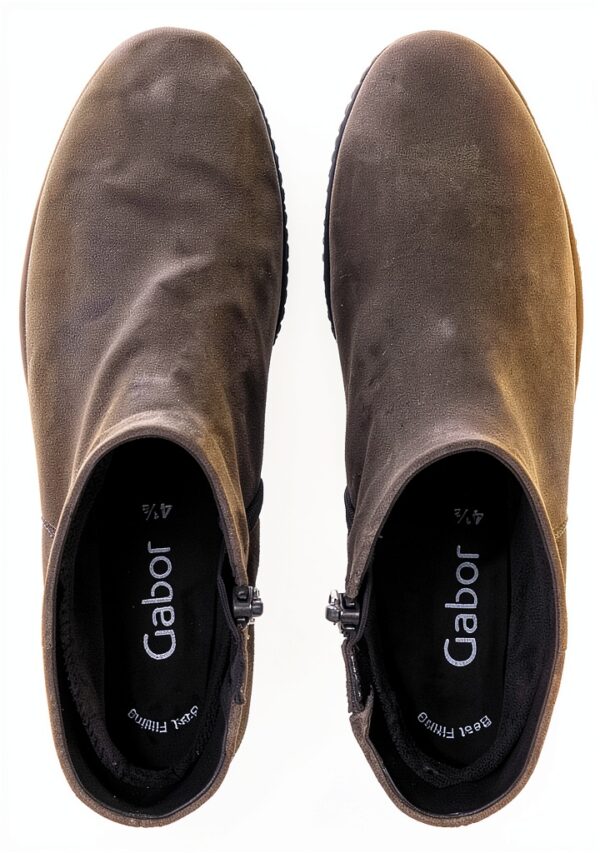 Gabor Stivaletti Donna Pelle Grezza Zeppa 7 cm Grigio Pepper-6