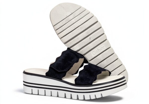 Gabor Sandali Donna Piatto Laccato Comodo Velcro-7