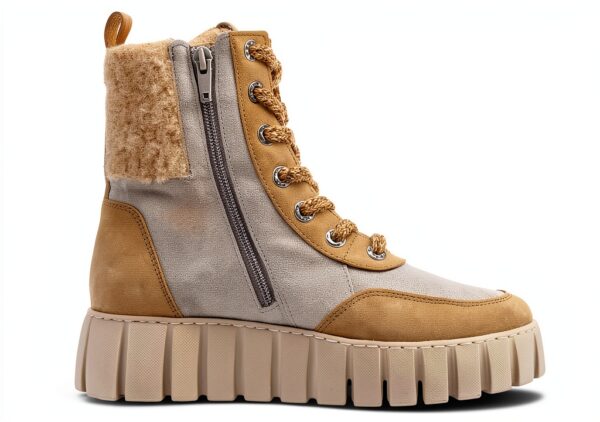 Stivaletti Gabor pelle grezza cerniera donna Desert Wood-3