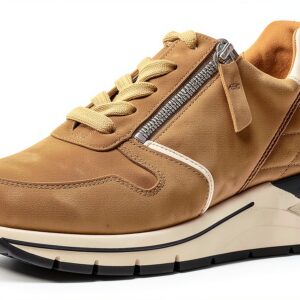 Gabor Sneakers Donna Pelle Comoda Larghezza Extra Beige-0