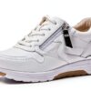Gabor Sneaker Donna Pelle Liscia Scarpe Casual Bianco-0
