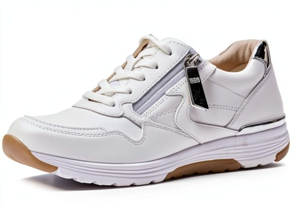 Gabor Sneaker Donna Pelle Liscia Scarpe Casual Bianco-0