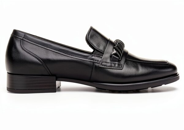 Gabor Comfort Mocassini Donna Pelle Nero Tacco Blocco-3