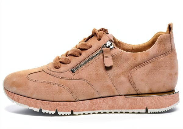 Gabor Sneaker Donna Pelle Scamosciata Grigio Rosso Bianco-1