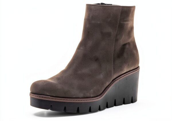 Gabor Stivaletti Donna Pelle Grezza Zeppa 7 cm Grigio Pepper-0