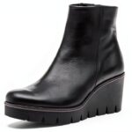 Stivaletti Gabor pelle zeppa donna stivali invernali neri-0