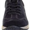 Gabor Sneaker Donna Pelle Nabuk Blu Nero Tacco Piatto-5