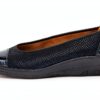 Scarpe col tacco donna pelle zeppa elegante comodo Shoes-1