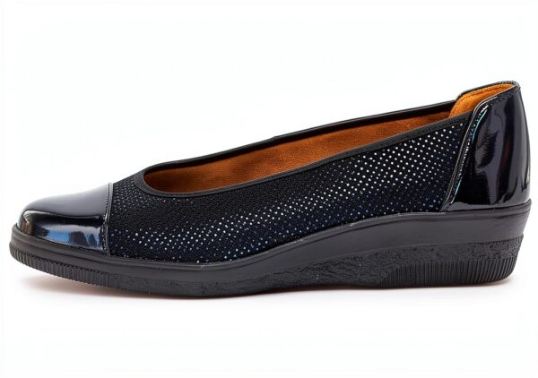 Scarpe col tacco donna pelle zeppa elegante comodo Shoes-1