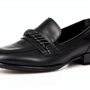 Gabor Comfort Mocassini Donna Pelle Nero Tacco Blocco-0