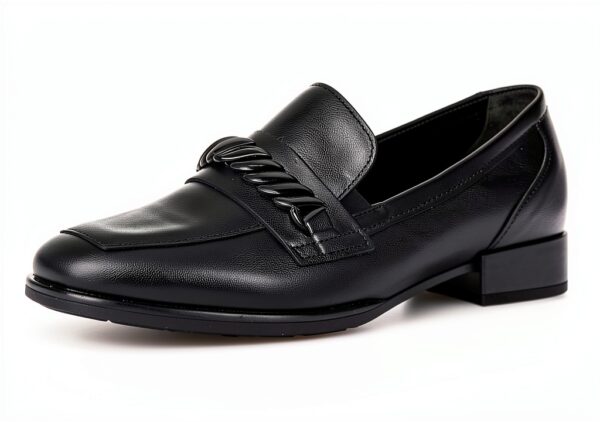 Gabor Comfort Mocassini Donna Pelle Nero Tacco Blocco-0