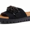 Zoccoli Vernice Pelle Nero Coniglio Uomo Donna Casual-0