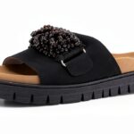 Zoccoli Vernice Pelle Nero Coniglio Uomo Donna Casual-0