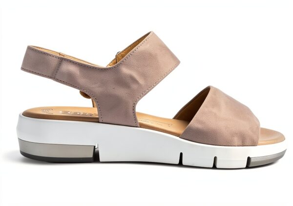 Gabor Sandali Donna Pelle Grigio Comodi Tacco Piatto-3