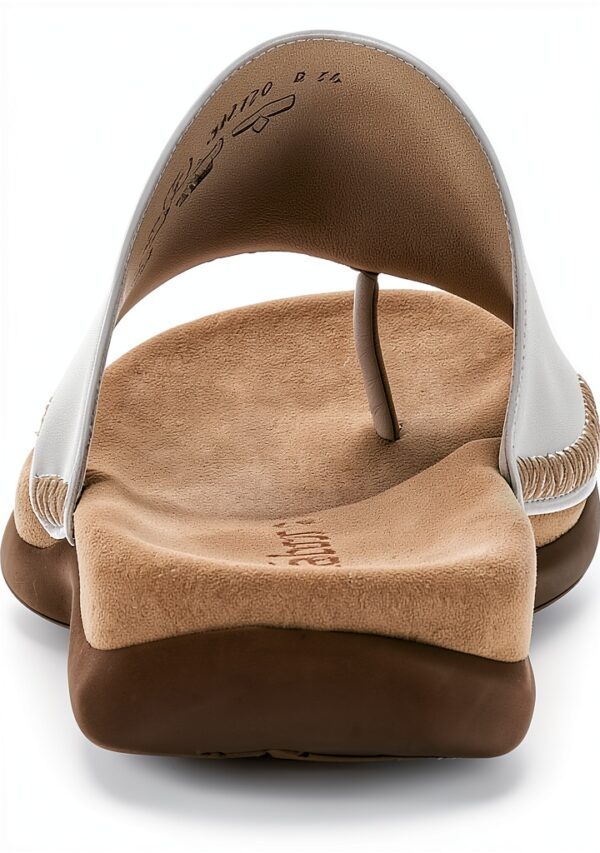 Zoccoli Gabor pelle donna bianco nero tacco piatto-2