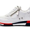 Gabor Sneaker Donna Bianco Marine Pelle Comoda Cerniera-1