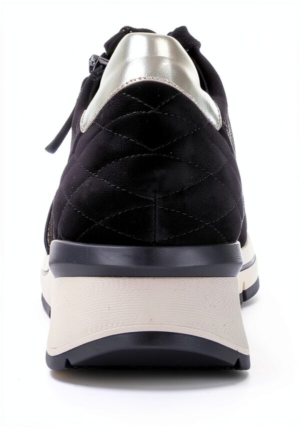 Gabor Sneaker Donna Nero Sun Pelle Grezza Zeppa 4.5 cm-2