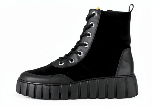 Stivaletti Gabor Donna Pelle Liscia Tacco Piatto Nero Desert-1