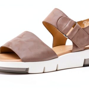 Gabor Sandali Donna Pelle Grigio Comodi Tacco Piatto-0