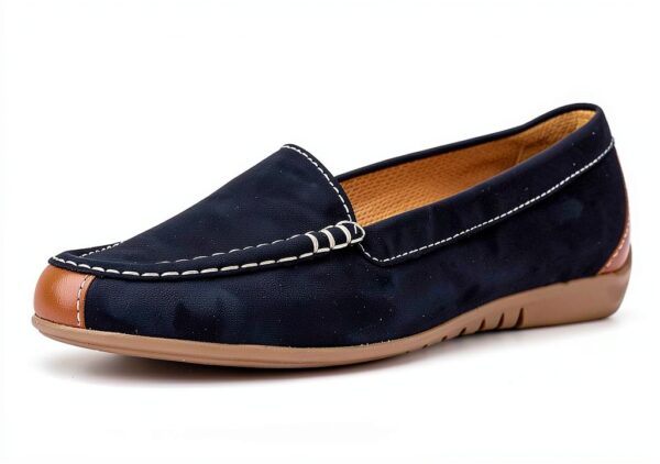 Scarpe basse donna Blu Bianco Peanut 21 comode eleganti-0