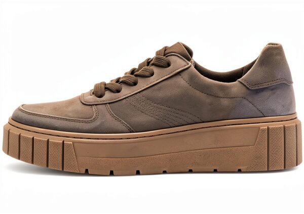 Sneakers Pelle Grezza Braun Fumo Scarpe Basse Stringate-1