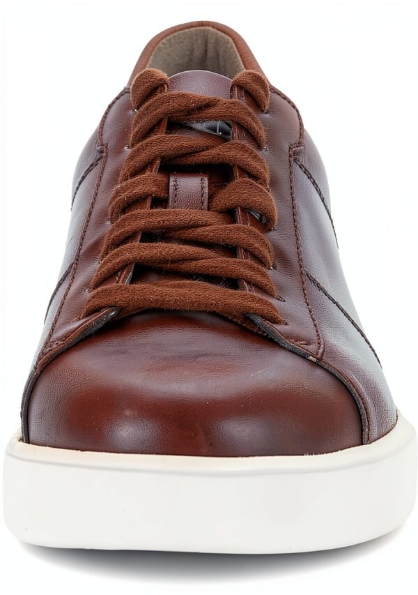 Sneaker Uomo Pelle Cognac Scarpe Basse Casual Comode-4