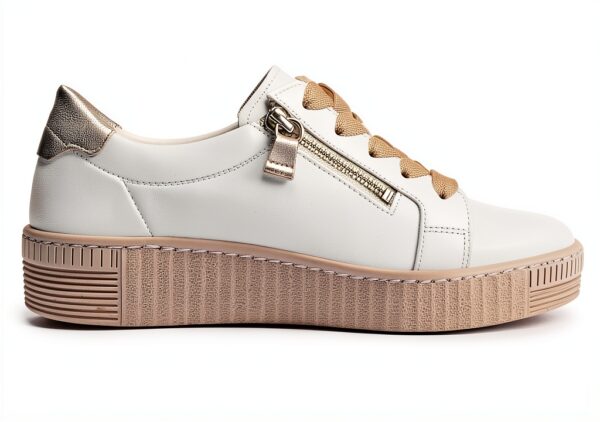 Gabor Sneaker Donna Grigio Lino Bianco Rosa Rouge Casual-3