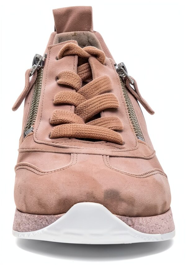 Gabor Sneaker Donna Pelle Scamosciata Grigio Rosso Bianco-4