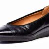 Shoes Scarpe col tacco pelle zeppa donna Nero Blu-0