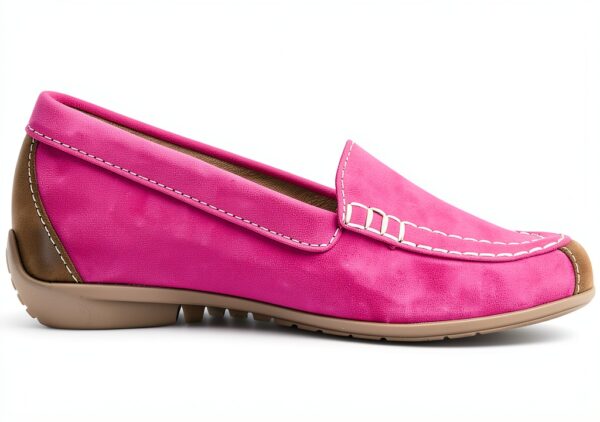 Mocassini donna pelle grezza slip-on comodi colori-3