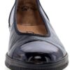 Shoes Scarpe col tacco pelle zeppa donna Nero Blu-4