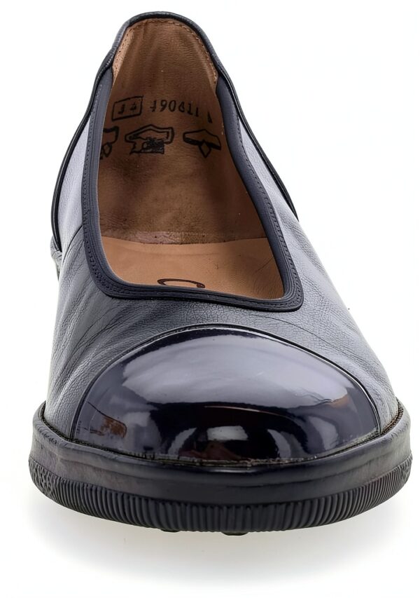 Shoes Scarpe col tacco pelle zeppa donna Nero Blu-4