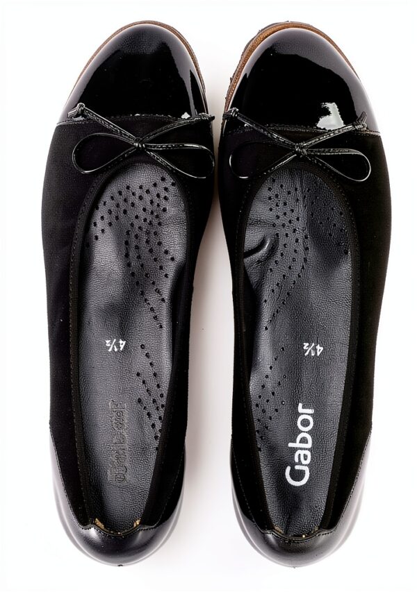 Gabor Ballerine Donna Pelle Scamosciata Nero Papillon-5
