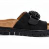 Zoccoli Vernice Pelle Nero Coniglio Uomo Donna Casual-3