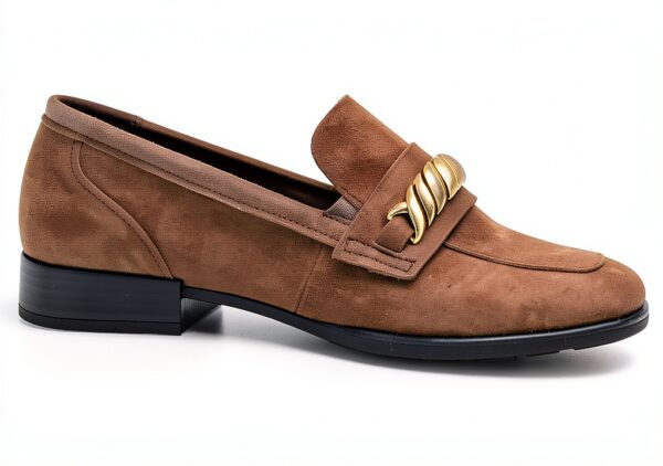 Gabor Comfort Slipper Donna Pelle Grezza Mocassino Marrone-3