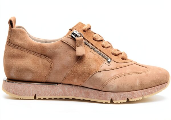 Gabor Sneaker Donna Pelle Scamosciata Grigio Rosso Bianco-3