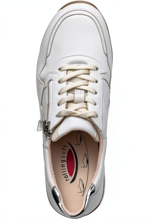 Gabor Sneaker Donna Pelle Liscia Scarpe Casual Bianco-5