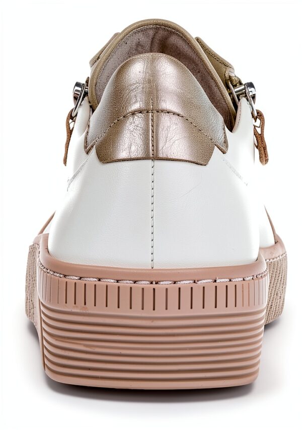 Gabor Sneaker Donna Grigio Lino Bianco Rosa Rouge Casual-2